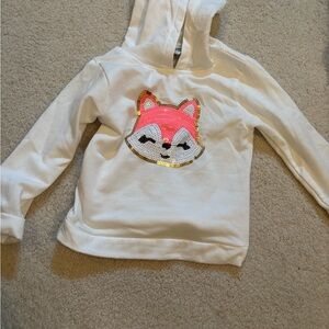 Charming White Hoodie with Fox Design